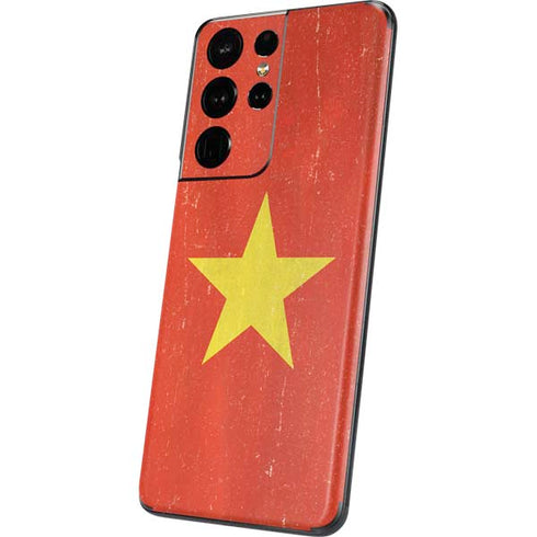 Vietnam Flag Distressed Galaxy S21 Ultra 5G Skin